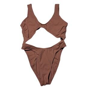 Dippin Daisy Swimwear Brown Tan One-Piece Swimsuit Womens| Size Medium